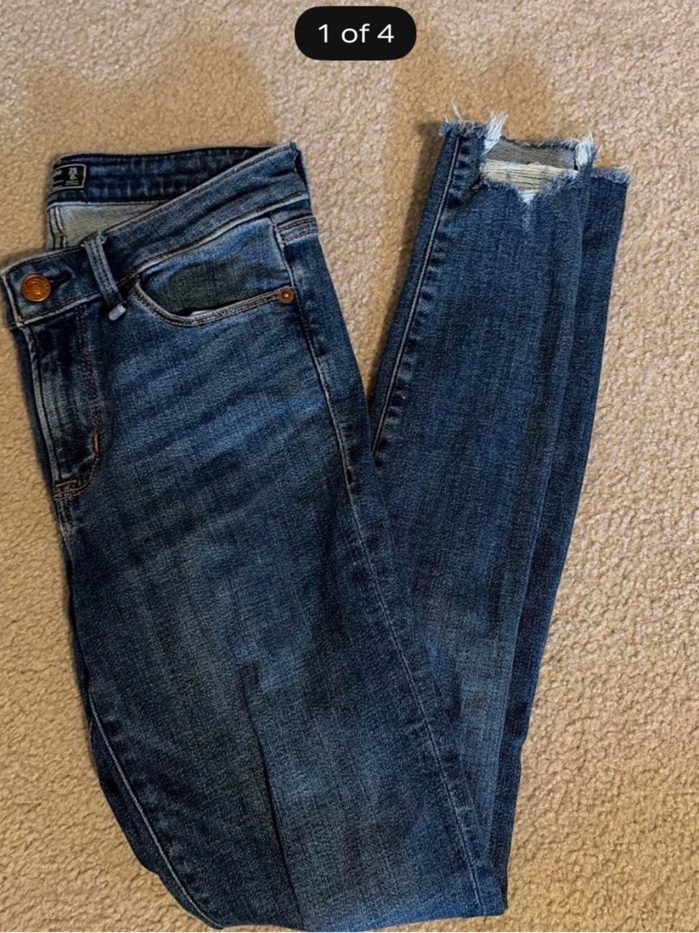 A&F Mid Rise Super Skinny Ankle size 25